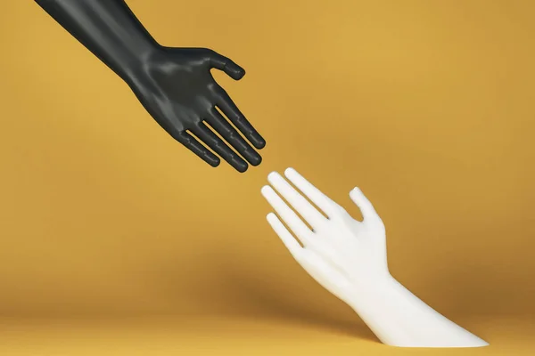 Абстрактне 3D-рукостискання — стокове фото