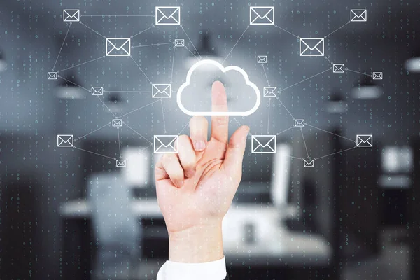 Concetto di cloud computing e comunicazione — Foto Stock