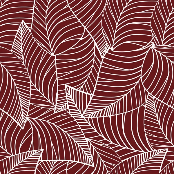 Square seamless poster with abstract leaves pattern at light burgundy background. — Stockfoto