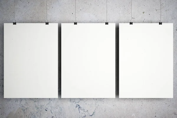Empty white banners — Stock Photo, Image
