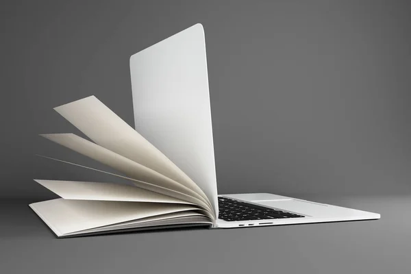 Abstract open book laptop — Stock Photo, Image
