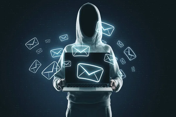 E-mail marketing and hacking concept