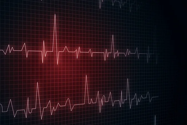 Creative heartbeat sketch — Stock Photo, Image