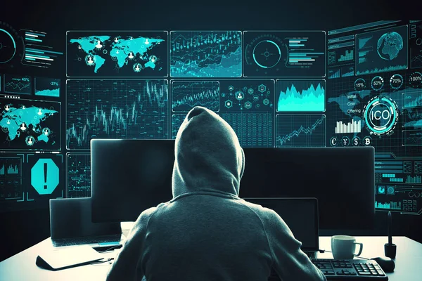 Hacker using innovation — Stock Photo, Image