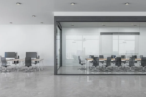 Grey office interior — Stock Photo, Image