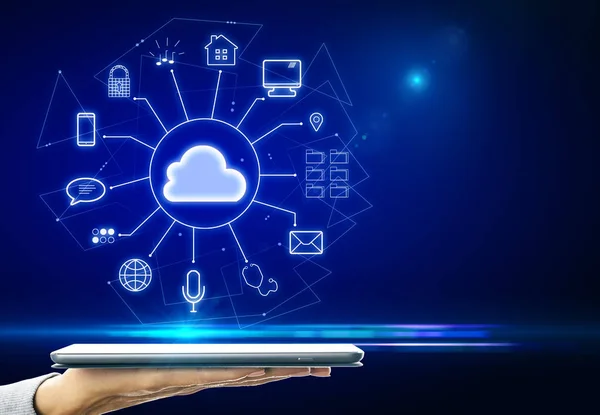 Concetto di cloud computing e innovazione — Foto Stock