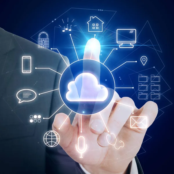 Concetto di cloud computing e innovazione — Foto Stock