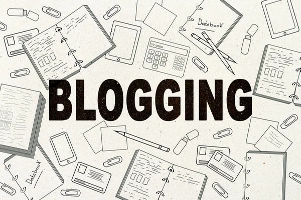 Bosquejo de blogging creativo — Foto de Stock