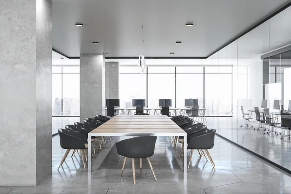 Luxury concrete office interior