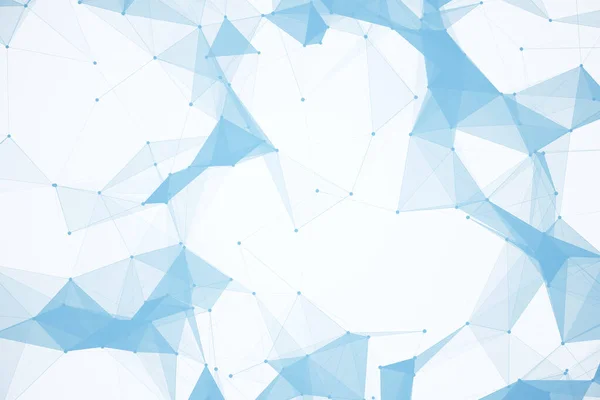 Kreative Blaue Polygonale Tapete Auf Weißem Hintergrund Technologie Und Gestaltungskonzept — Stockfoto