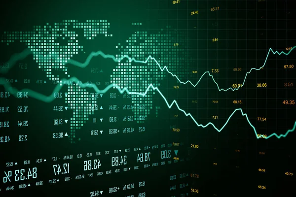 Képernyő Üzleti Ábrákkal Állományadatokkal Üzleti Kereskedelmi Koncepció Gúnyolódj Renderelés — Stock Fotó