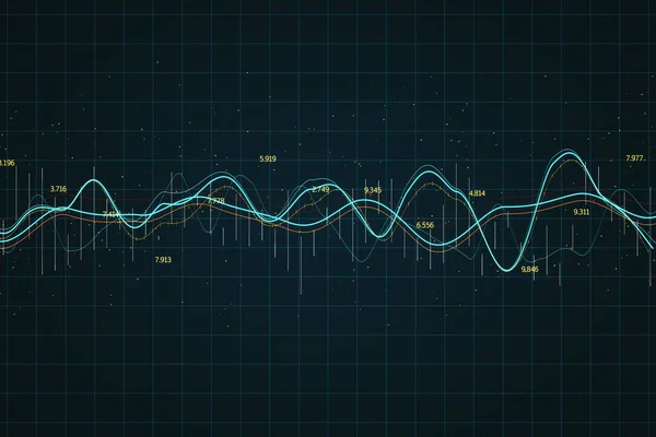 Schermo Con Grafici Aziendali Dati Magazzino Concetto Commerciale Commerciale Scherza — Foto Stock