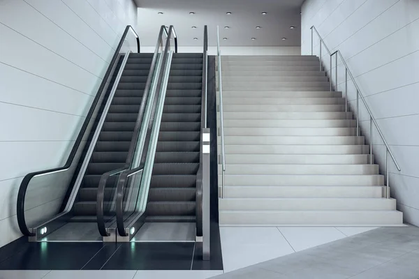 Moderner Bahnhof Mit Rolltreppe Stadt Und Verkehrskonzept Mock Rendering — Stockfoto