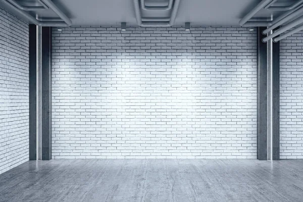 Modern Magazijn Interieur Met Blanco Wand Ontwerp Stijl Concept Mock — Stockfoto