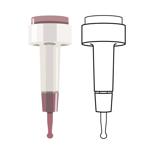 Sistema Capilar Extracción Sangre Lanceta Análisis Sangre Análisis Sangre Capilar — Vector de stock