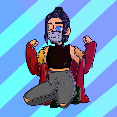 Havalı genç kız. Stalker. Yüz maskesi