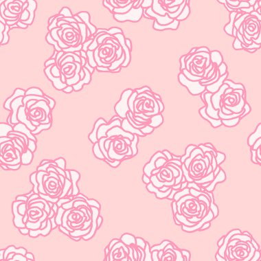 Hassas pembe çiçekler ile dikişsiz desen. Düğün kartları dekor için sevimli desen.