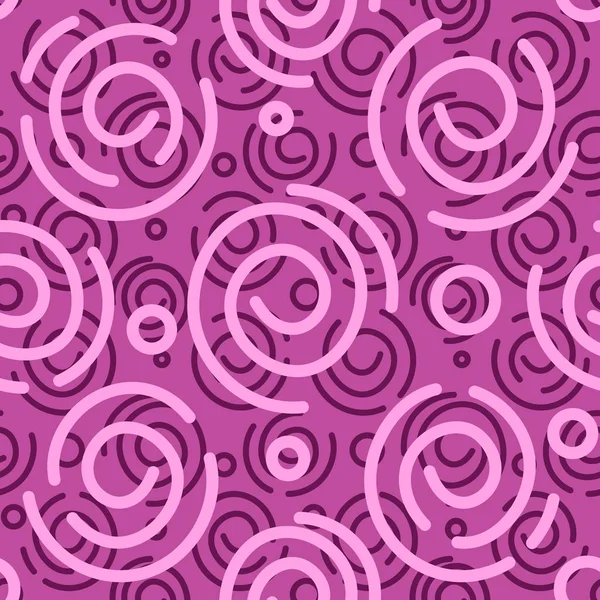 Fundo Espiral Rosa Claro Abstrato Rosa Escuro Padrão Sem Costura — Vetor de Stock