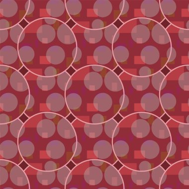 Kusursuz bir arka plan. Daireler ve dikdörtgenler şeklinde. Küçük ve büyük daireler ve kareler büyük yuvarlak şekillerle çevrilidir. Stock vektör illüstrasyonu. Web sitesi tasarımı, kumaş için kullan