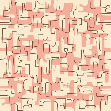 Yüzyıl modern desen arka planlar, kumaş tasarımı, ambalaj kağıdı, scrapbooks ve kapakları için orta sorunsuz soyut. Organik çizgiler ve şekiller Retro tasarımı. Vektör çizim.