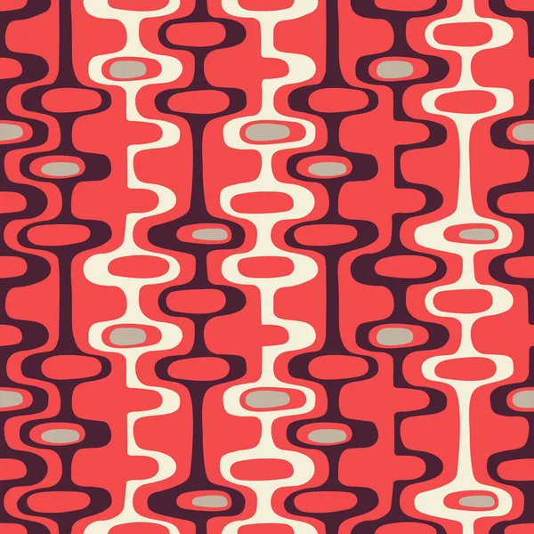 Бесшовный Абстрактный Современный Рисунок Середины Века Фона Тканевого Дизайна Оберточной — стоковый вектор