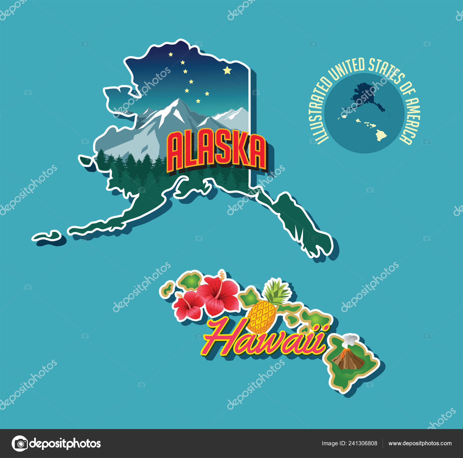 ハワイ諸島の地図ストックベクター ロイヤリティフリーハワイ諸島の地図イラスト Depositphotos