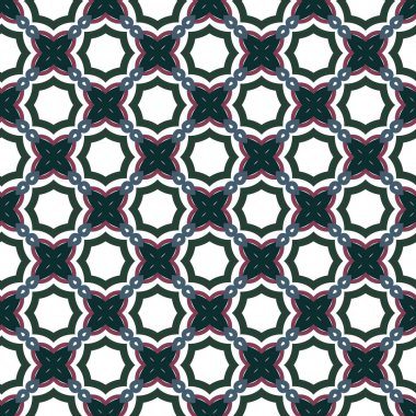 Geometrik süslemeli vektör deseni. Kusursuz tasarım dokusu.
