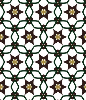 Geometrik süslemeli vektör deseni. Kusursuz tasarım dokusu.