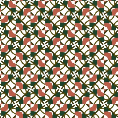 geometrik süsleme biçiminde kusursuz vektör deseni