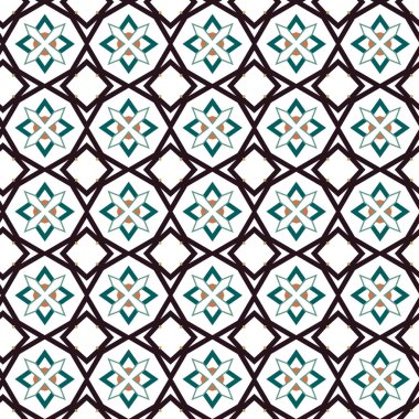 Geometrik süslemeli vektör deseni. Kusursuz tasarım dokusu.