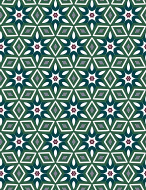 Geometrik süslemeli vektör deseni. Kusursuz tasarım dokusu.
