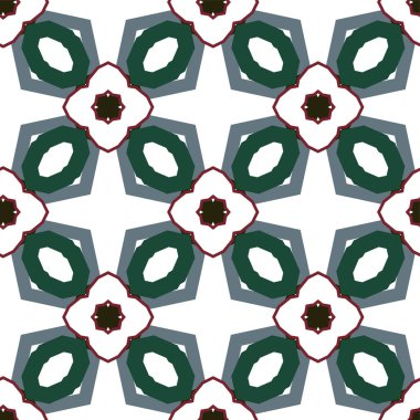 Geometrik süslemeli vektör deseni. Kusursuz tasarım dokusu.