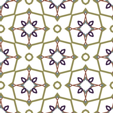 geometrik süsleme biçiminde kusursuz vektör deseni