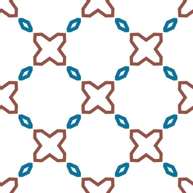 geometrik süsleme biçiminde kusursuz vektör deseni