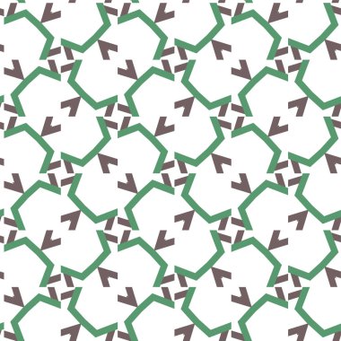 Geometrik süslemeli vektör deseni. Kusursuz tasarım dokusu.