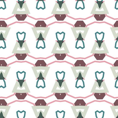 Kusursuz Vektör Deseni. Geometrik Süsleme Biçiminde Arkaplan DokusuName.