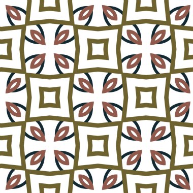 geometrik süsleme biçiminde kusursuz vektör deseni