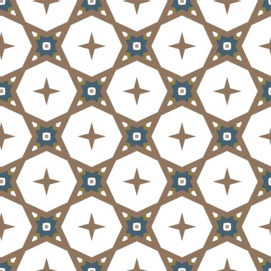 Geometrik süslemeli vektör deseni. Kusursuz tasarım dokusu.