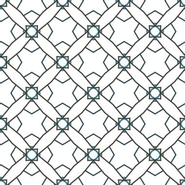 geometrik süsleme biçiminde kusursuz vektör deseni