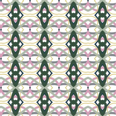 Geometrik süslemeli vektör deseni. Kusursuz tasarım dokusu.
