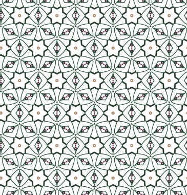 geometrik süsleme biçiminde kusursuz vektör deseni