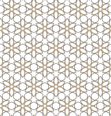 Geometrik süslemeli vektör deseni. Kusursuz tasarım dokusu.