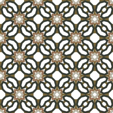 Geometrik süslemeli vektör deseni. Kusursuz tasarım dokusu.