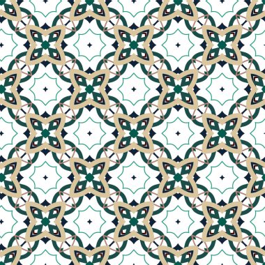 Geometrik süslemeli vektör deseni. Kusursuz tasarım dokusu.