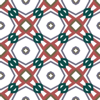 Geometrik süslemeli vektör deseni. Kusursuz tasarım dokusu.