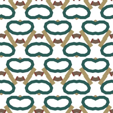 geometrik süsleme biçiminde kusursuz vektör deseni