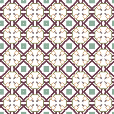 Geometrik süslemeli vektör deseni. Kusursuz tasarım dokusu.