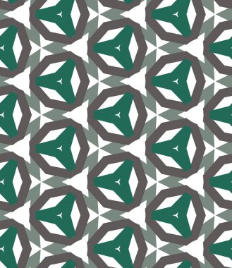 Geometrik süslemeli vektör deseni. Kusursuz tasarım dokusu.