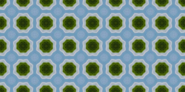 Grønt Hvitt Abstrakt Mønster – stockfoto
