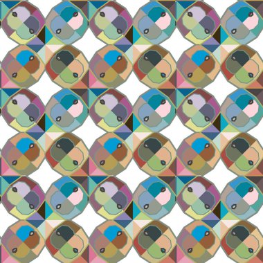 Kafeste geometrik desen var. Kusursuz vektör illüstrasyonu. 